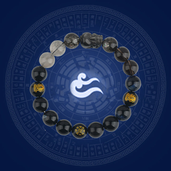 Buddha Stones Cinque Elementi Vari Cristallo Agata Pixiu Bracciale Ricchezza - image 16