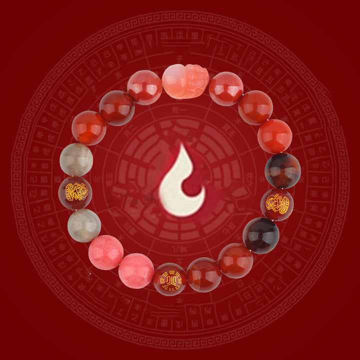 Buddha Stones Cinque Elementi Vari Cristallo Agata Pixiu Bracciale Ricchezza - image 22