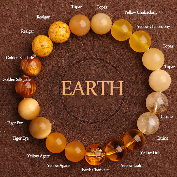 Bracciale Buddha Stones Five Elements Vari Agata Equilibrio Fortuna
