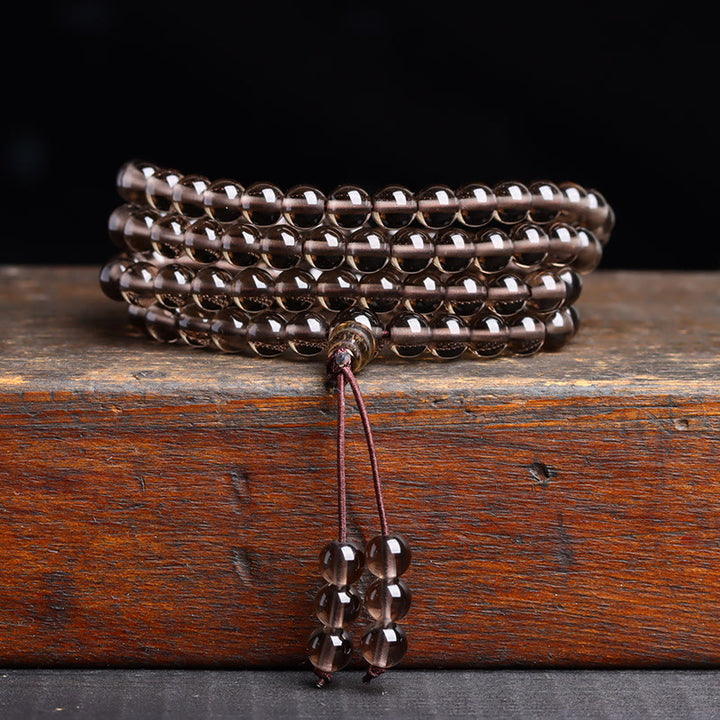Buddha Stones 108 Mala Beads Braccialetto di ossidiana nera lce Obsidian Fulfilment