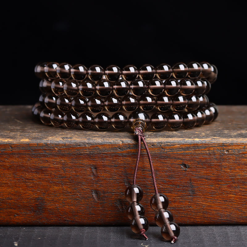 Buddha Stones 108 Mala Beads Braccialetto di ossidiana nera lce Obsidian Fulfilment