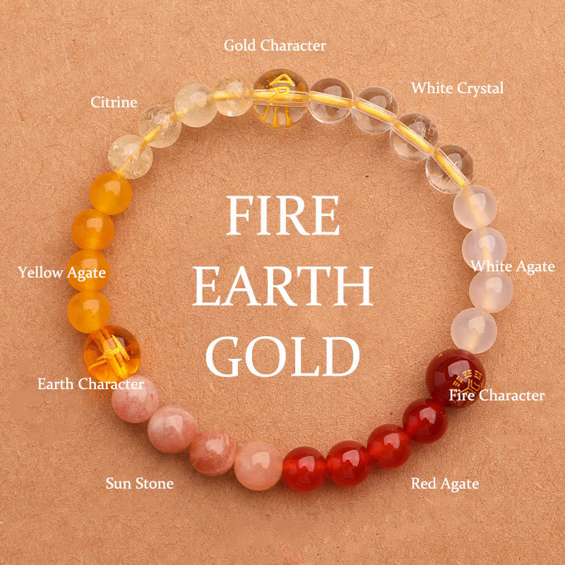 Buddha Stones Cinque Elementi Vari Agata Cristallo Verde Fragola Quarzo Pietra del Sole Bracciale Ricchezza