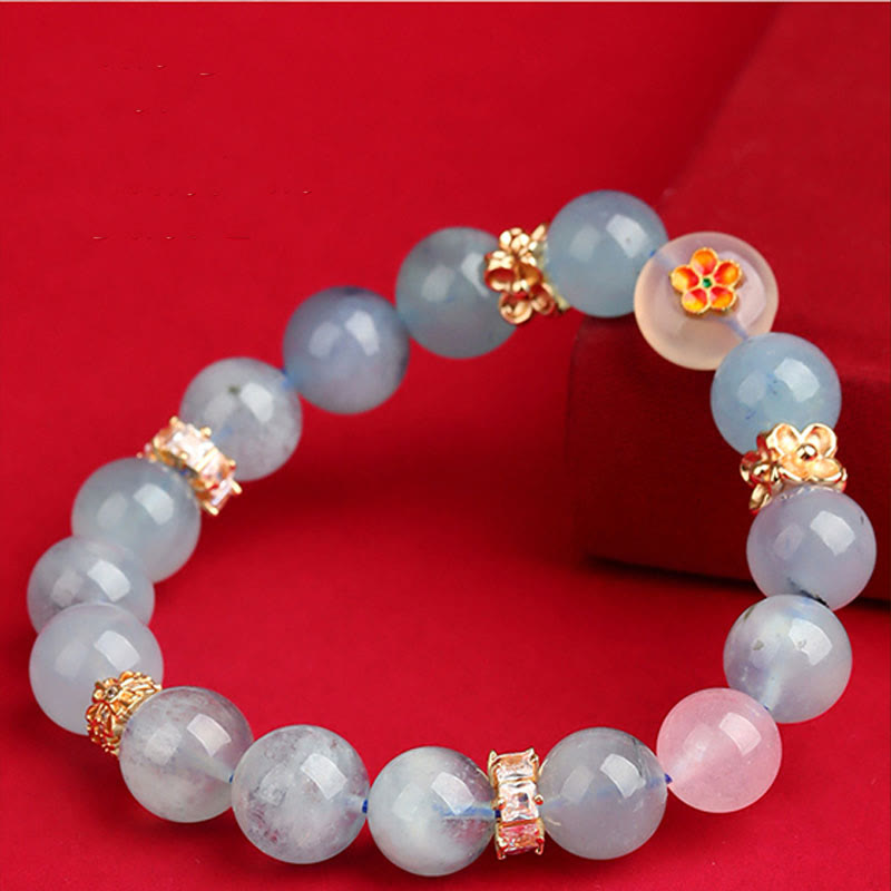 Buddha Stones Cinque Elementi Vari Agata Cristallo Verde Fantasma Quarzo Rutilato Uva Verde Agata Malachite Braccialetto della Fortuna - image 14