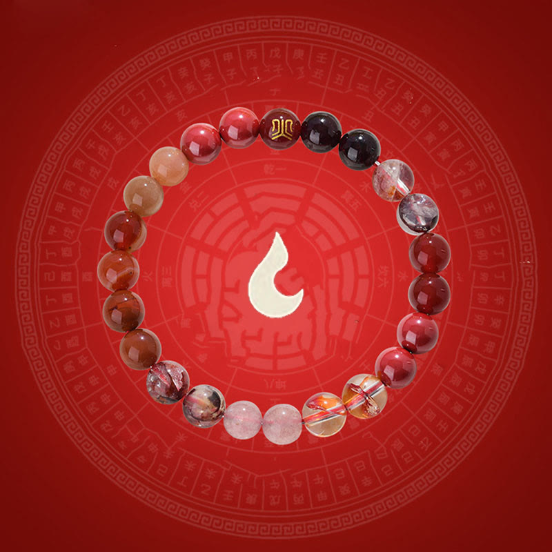 Buddha Stones Cinque Elementi Vari Agata Cristallo Quarzo Rutilato Occhio di Tigre Agata Gialla Citrino Braccialetto della Fortuna - image 27