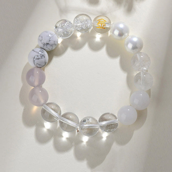 Buddha Stones Cinque Elementi Vari Agata Cristallo Quarzo Rutilato Occhio di Tigre Agata Gialla Citrino Braccialetto della Fortuna - Oro (circonferenza del polso: 14-16 cm) - 12 millimetri - image 14