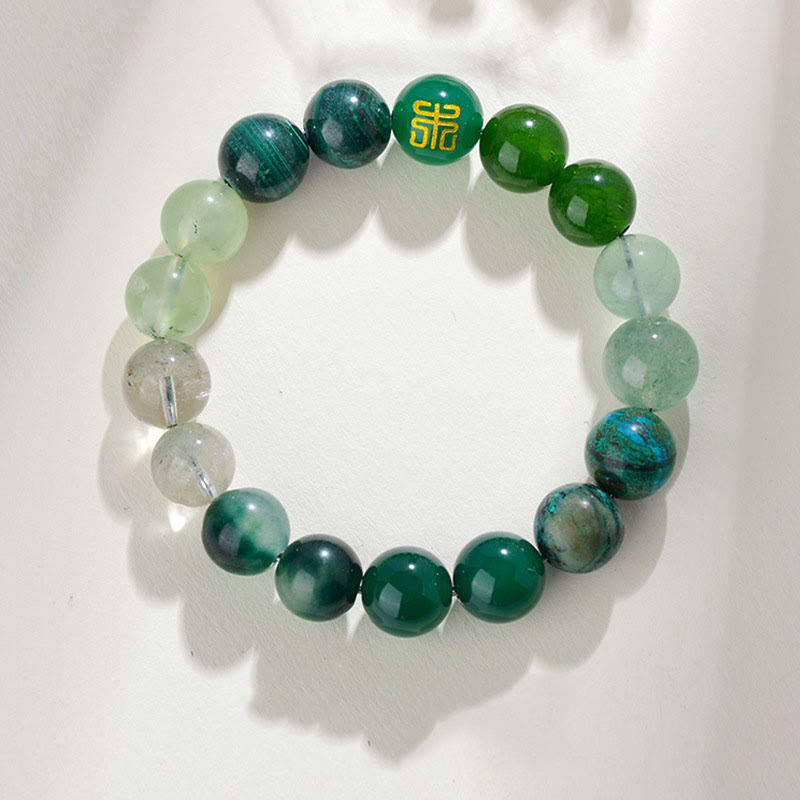 Buddha Stones Cinque Elementi Vari Agata Cristallo Quarzo Rutilato Occhio di Tigre Agata Gialla Citrino Braccialetto della Fortuna - Legno (circonferenza del polso: 14-16 cm) - 12 millimetri - image 19