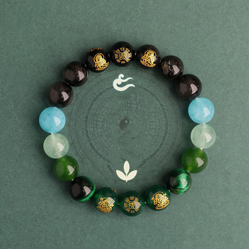 Buddha Stones Cinque Elementi Vari Agata Cristallo Agata Rossa del Sud Quarzo Fragola Pietra del Sole Citrino Braccialetto della Fortuna - image 16