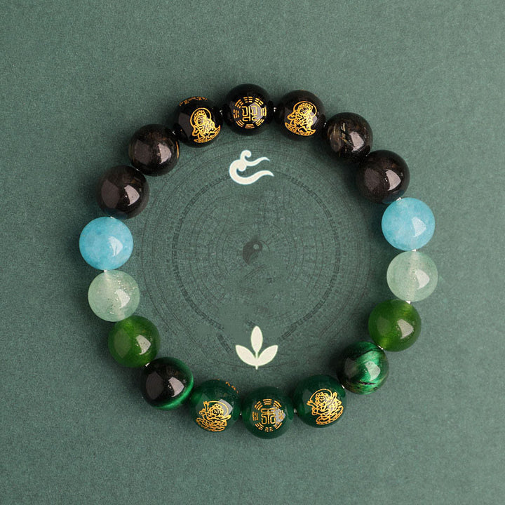 Buddha Stones Cinque Elementi Vari Agata Cristallo Agata Rossa del Sud Quarzo Fragola Pietra del Sole Citrino Braccialetto della Fortuna - image 16