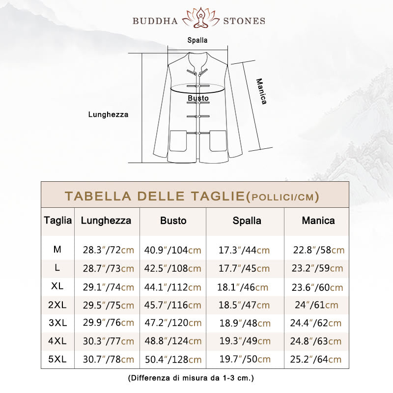 Camicia a maniche lunghe da uomo Buddha Stones Tang con bottone a rana e tasca, colletto alla coreana, comoda camicia in lino - image 6