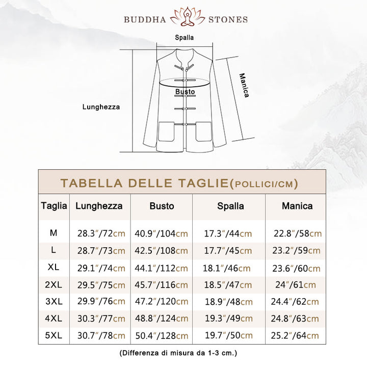 Camicia a maniche lunghe da uomo Buddha Stones Tang con bottone a rana e tasca, colletto alla coreana, comoda camicia in lino - image 6