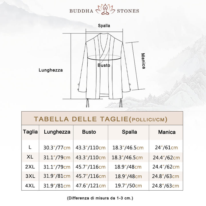 Buddha Stones Autunno Cinese Hanfu Cotone Lino Uomo Giacca Abbigliamento - image 5