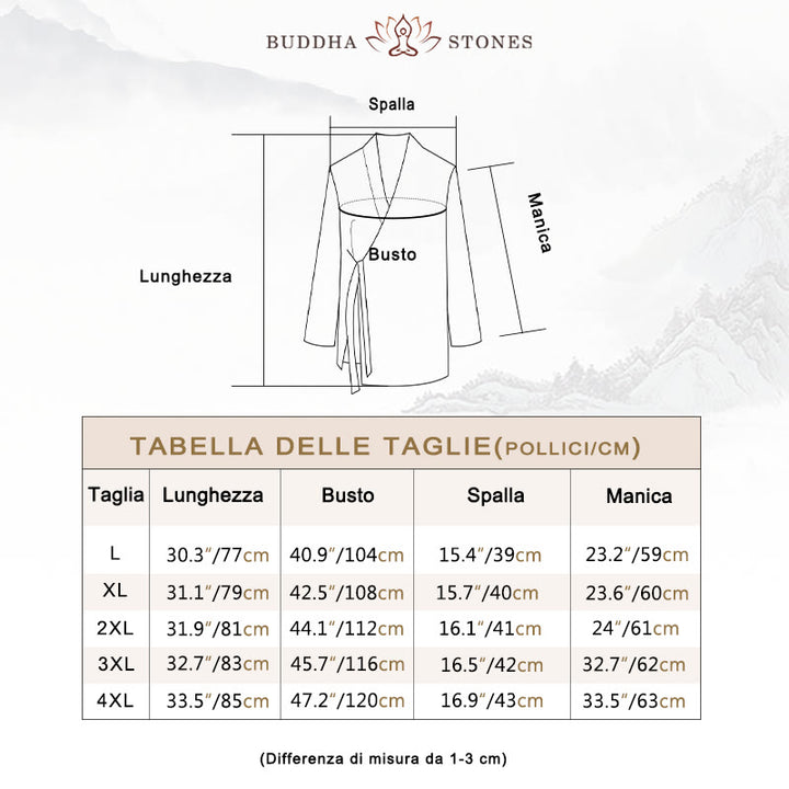 Buddha Stones Semplice Autunno Lacci Cotone Lino Uomo Giacca Cappotto Zen Abbigliamento - image 5