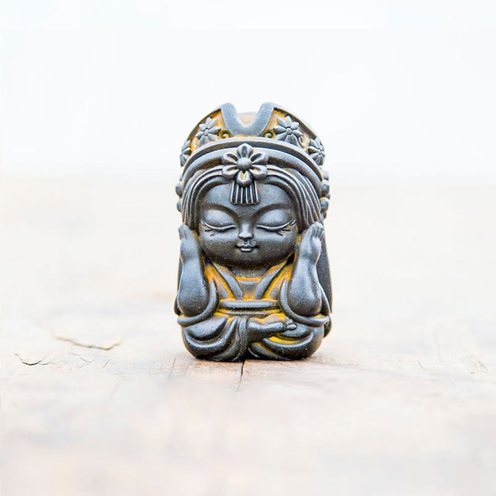 Buddha Stones fatte a mano Zakiram polvere di ferro ruggine statua in resina fusa decorazione della casa zen