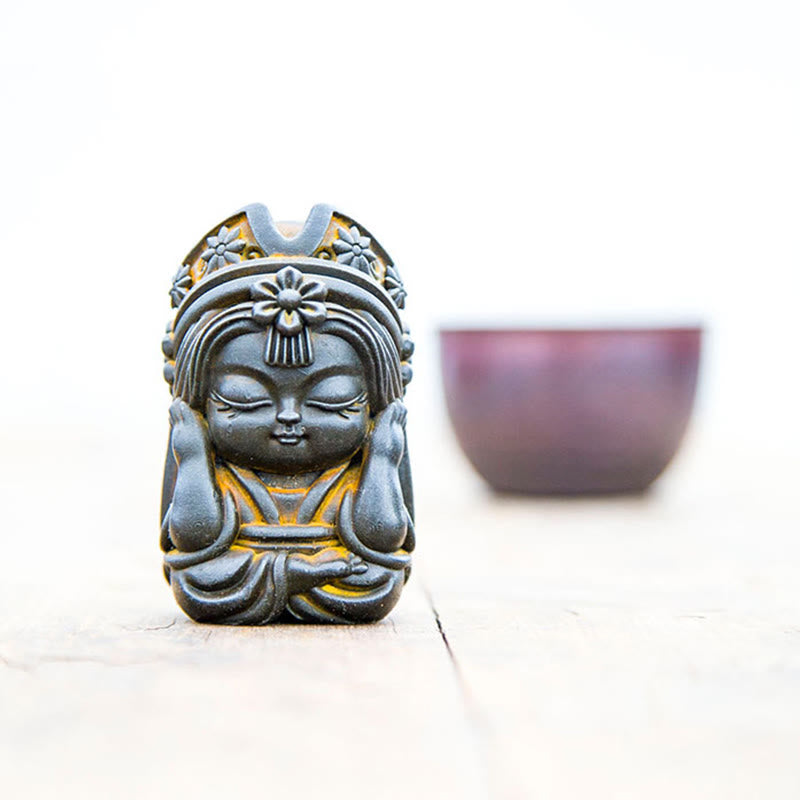 Buddha Stones fatte a mano Zakiram polvere di ferro ruggine statua in resina fusa decorazione della casa zen - image 20