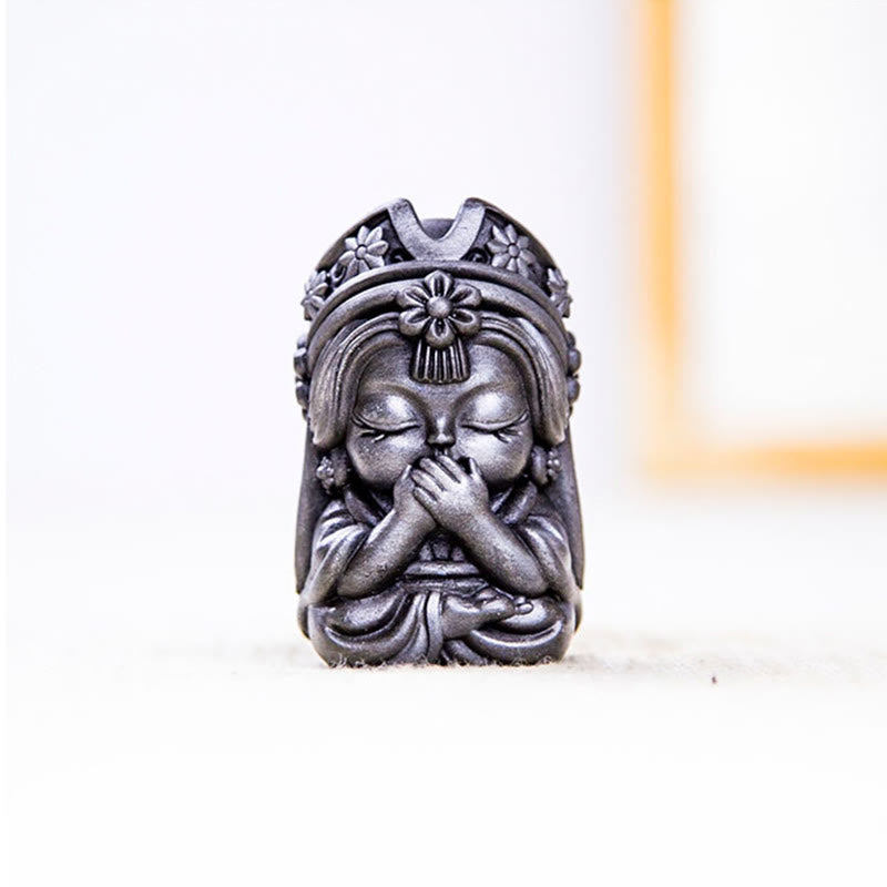Buddha Stones fatte a mano Zakiram polvere di ferro ruggine statua in resina fusa decorazione della casa zen