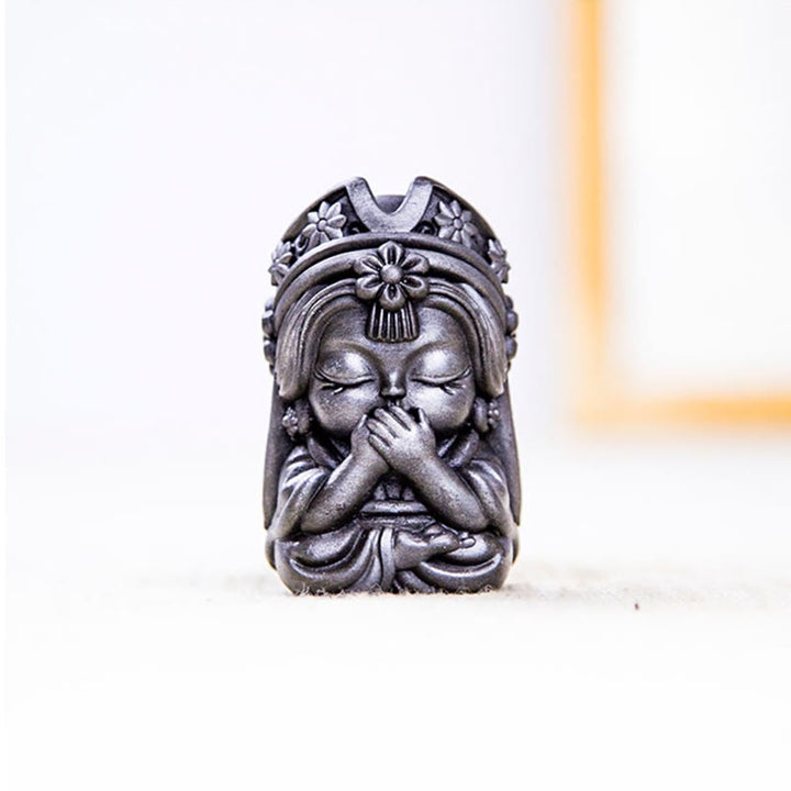 Buddha Stones fatte a mano Zakiram polvere di ferro ruggine statua in resina fusa decorazione della casa zen
