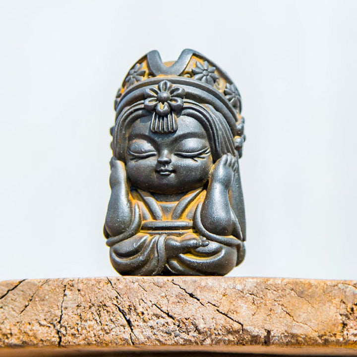 Buddha Stones fatte a mano Zakiram polvere di ferro ruggine statua in resina fusa decorazione della casa zen - image 19