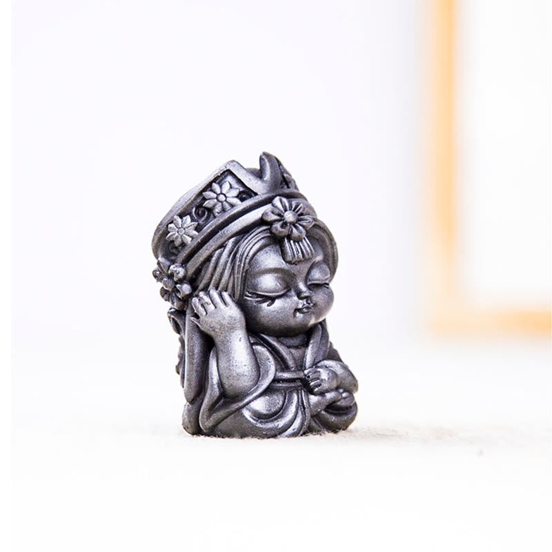 Buddha Stones fatte a mano Zakiram polvere di ferro ruggine statua in resina fusa decorazione della casa zen