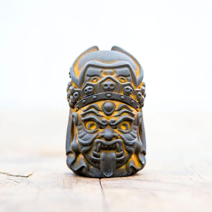 Buddha Stones fatte a mano Zakiram polvere di ferro ruggine statua in resina fusa decorazione della casa zen - image 12