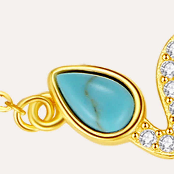 Braccialetto di protezione dell'anno del serpente in argento sterling 925 con Buddha Stones e opale turchese