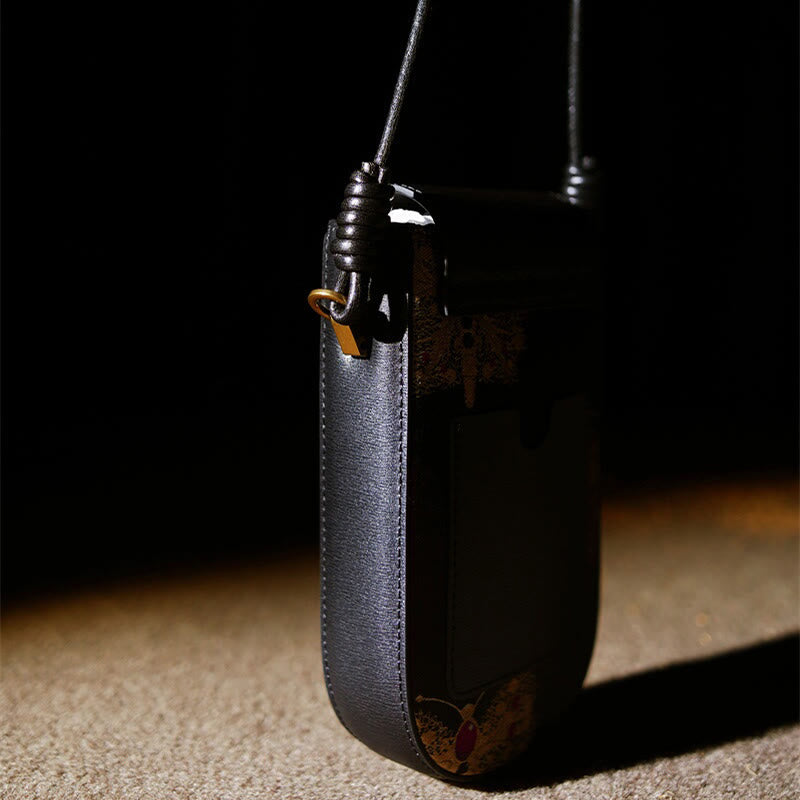 Buddha Stones Retro Fiore Farfalla Foglie Rami Canzone Broccato Borsa a Tracolla Hangbags