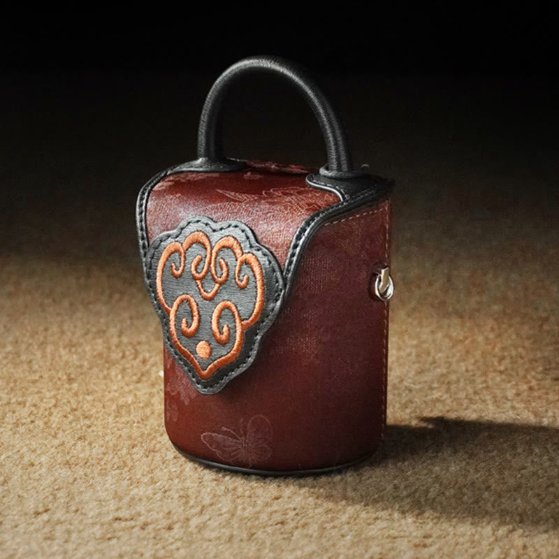 Buddha Stones Nuvole di buon auspicio Fiori di farfalla Xiangyunsha Borsa a tracolla in seta Borse appese