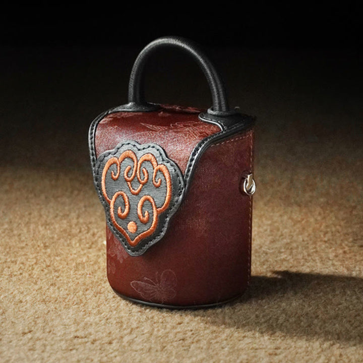 Buddha Stones Nuvole di buon auspicio Fiori di farfalla Xiangyunsha Borsa a tracolla in seta Borse appese