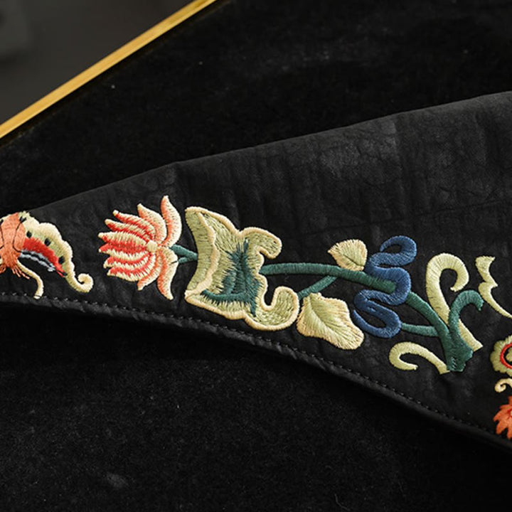 Buddha Stones Pesce Fiore Fenice Ricamo Xiangyunsha Borsa a tracolla in seta