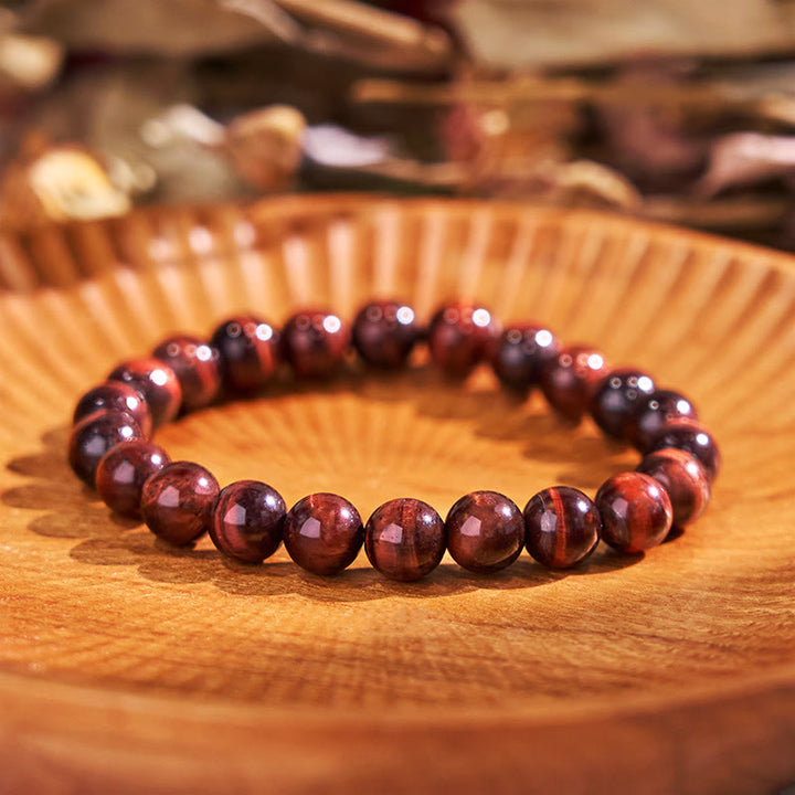 Buddha Stones Bracciale con perle curative in occhio di tigre naturale - 8 mm - image 0