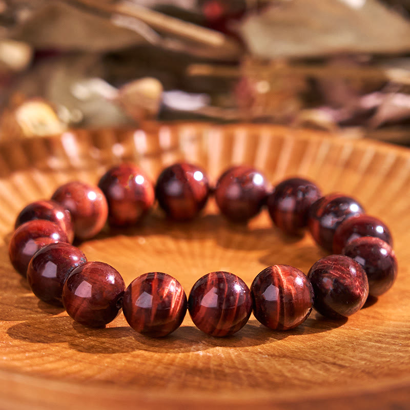 Buddha Stones Bracciale con perle curative in occhio di tigre naturale - 12 mm - image 17