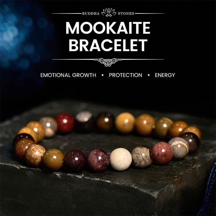 Braccialetto di crescita emozionale Buddha Stones Mookaite