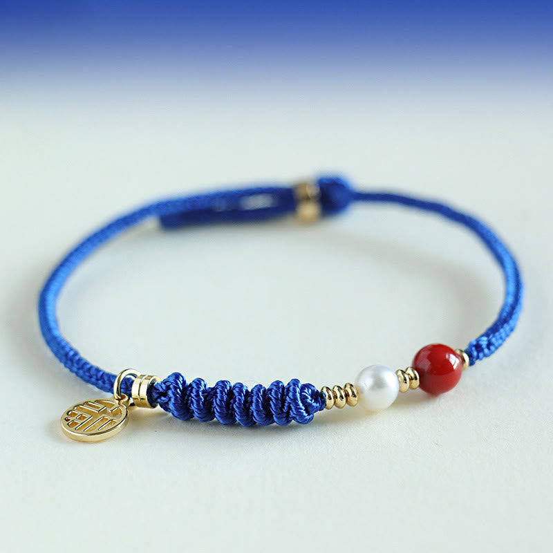 Buddha Stones Klein Blue String Agata rossa del sud Granato Aventurina blu Lazurite Rame Farfalla Fu Carattere Braccialetto positivo