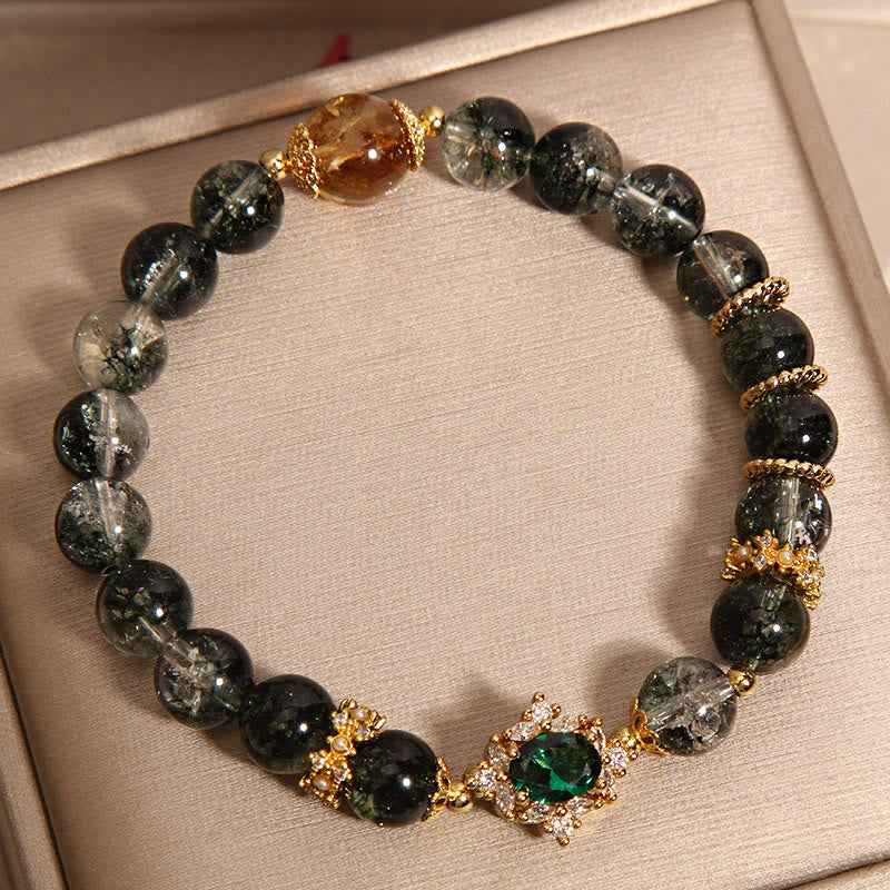 Bracciale Buddha Stones Green Phantom Green Crystal Confidence