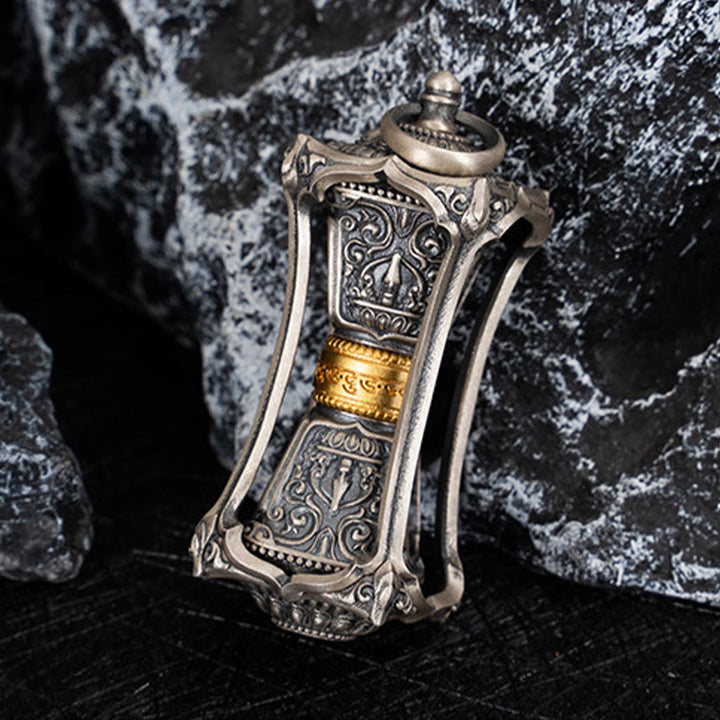 Collana con ciondolo a forma di dea della ricchezza, ciondolo a forma di Buddha Stones in argento sterling 925 tibetano Zakiram