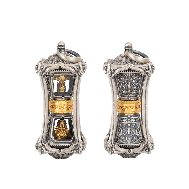 Collana con ciondolo a forma di dea della ricchezza, ciondolo a forma di Buddha Stones in argento sterling 925 tibetano Zakiram