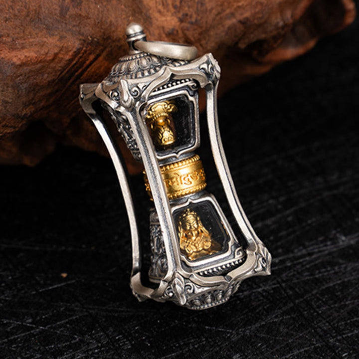 Collana con ciondolo a forma di dea della ricchezza, ciondolo a forma di Buddha Stones in argento sterling 925 tibetano Zakiram