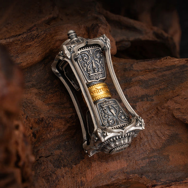 Collana con ciondolo a forma di dea della ricchezza, ciondolo a forma di Buddha Stones in argento sterling 925 tibetano Zakiram