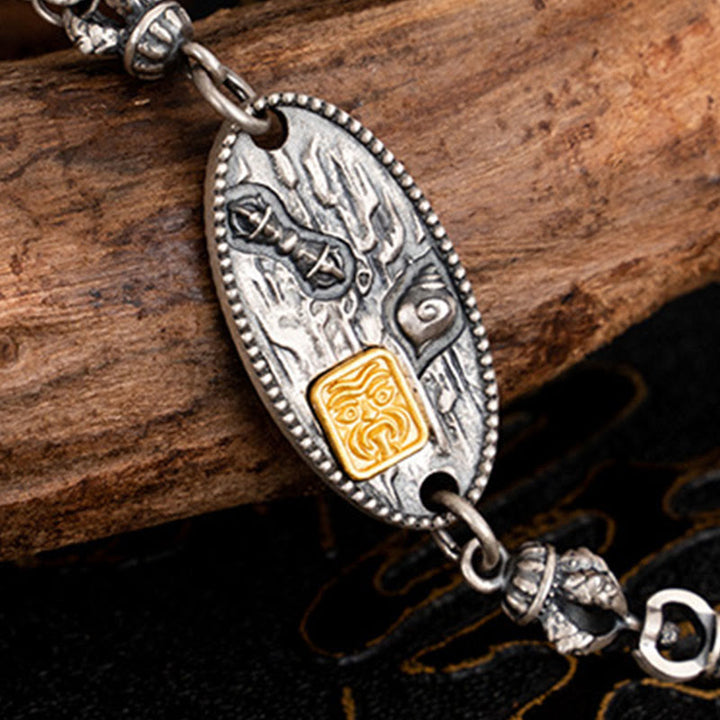 Collana con catena in metallo di protezione Bodhisattva Tara Om Mani Padme Hum, in argento Buddha Stones 925, tibetano Zakiram, dea della ricchezza - image 4