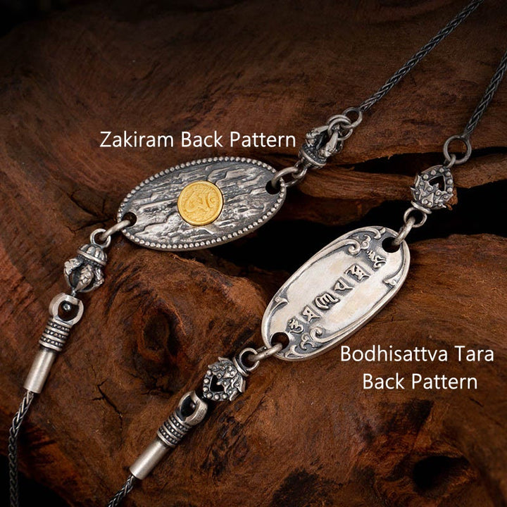 Collana con catena in metallo di protezione Bodhisattva Tara Om Mani Padme Hum, in argento Buddha Stones 925, tibetano Zakiram, dea della ricchezza - image 10