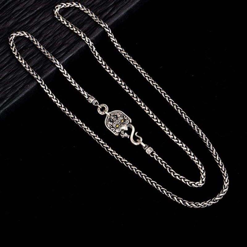 Collana con catena in metallo con ciondolo a forma di uccello Garuda tibetano in argento sterling 925 Buddha Stones