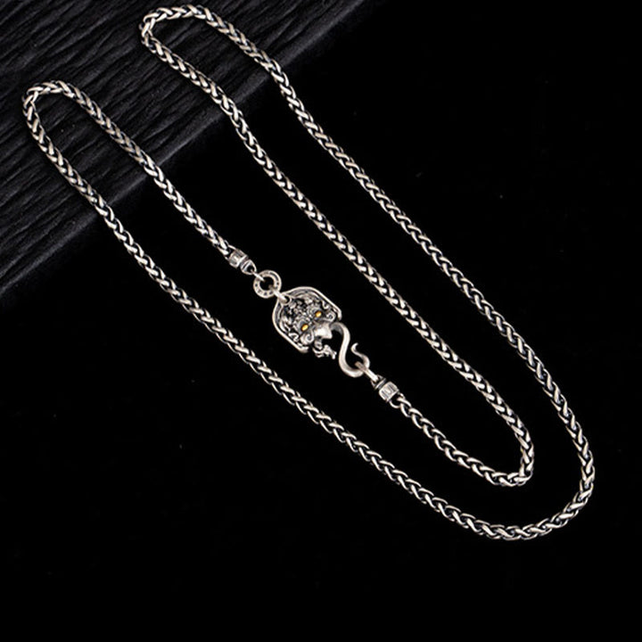 Collana con catena in metallo con ciondolo a forma di uccello Garuda tibetano in argento sterling 925 Buddha Stones