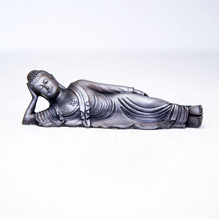 Buddha Stones Buddha Sdraiato Shakyamuni Ferro Polvere Ruggine Statua Resina Decorazione Casa