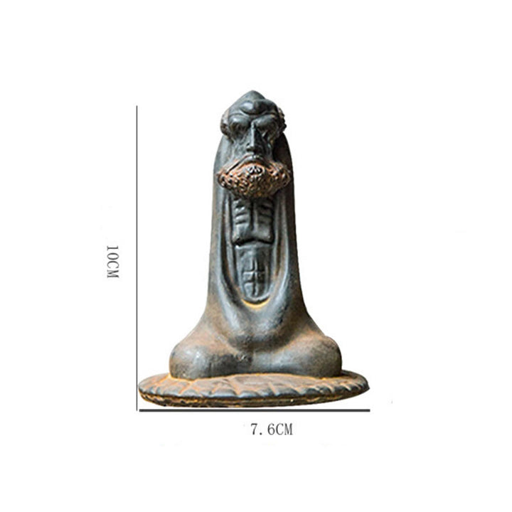 Buddha Stones fatto a mano Bodhidharma polvere di ferro ruggine statua in resina fusa decorazione per la casa