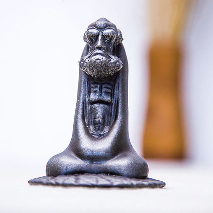 Buddha Stones fatto a mano Bodhidharma polvere di ferro ruggine statua in resina fusa decorazione per la casa