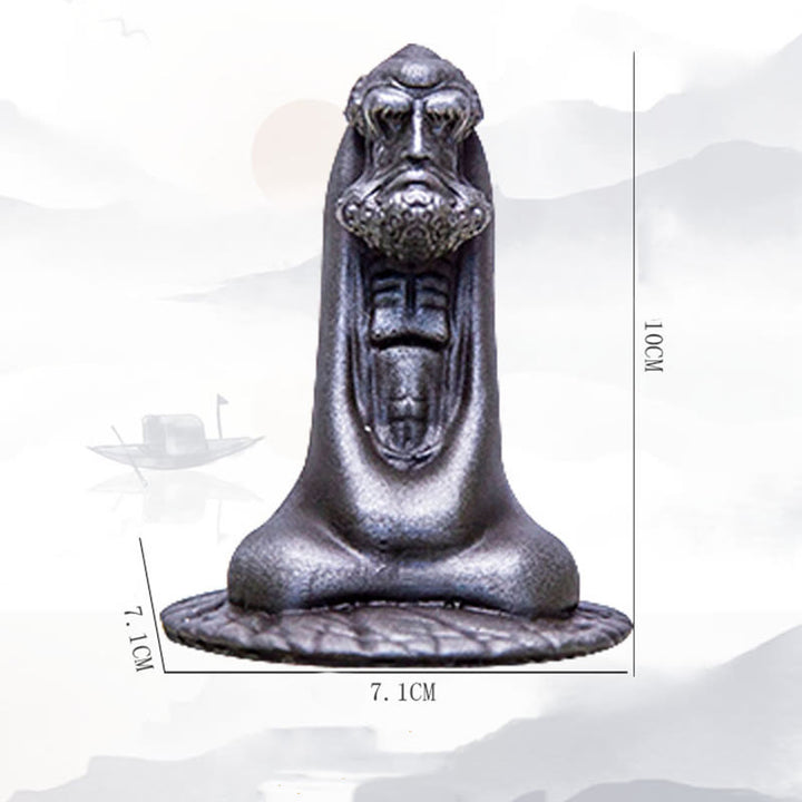 Buddha Stones fatto a mano Bodhidharma polvere di ferro ruggine statua in resina fusa decorazione per la casa