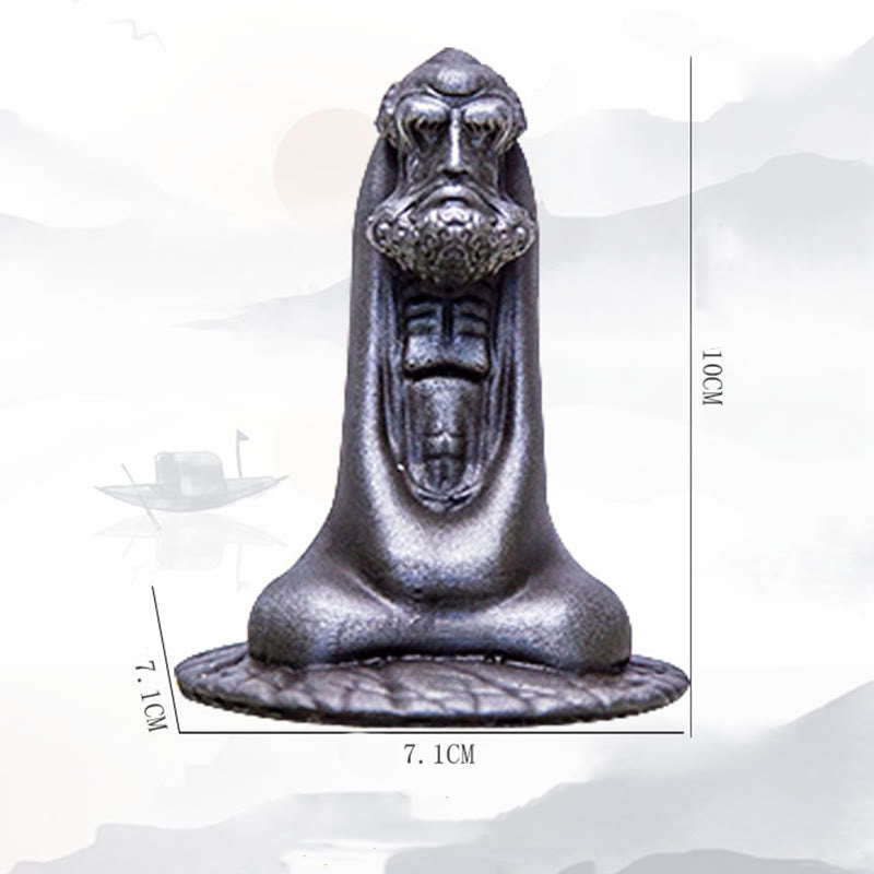 Buddha Stones fatto a mano Bodhidharma polvere di ferro ruggine statua in resina fusa decorazione per la casa - image 27
