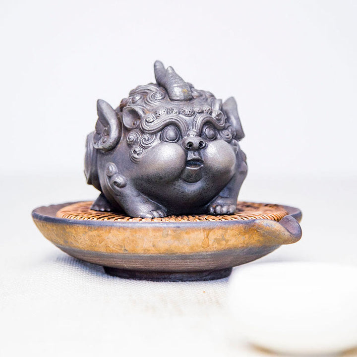 Buddha Stones Fatto a Mano Ricchezza PiXiu Polvere di Ferro Ruggine Statua in Resina Decorazione per la Casa - image 15