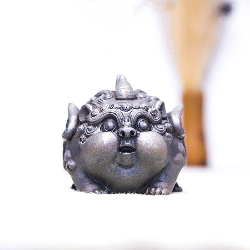 Buddha Stones Fatto a Mano Ricchezza PiXiu Polvere di Ferro Ruggine Statua in Resina Decorazione per la Casa - image 23