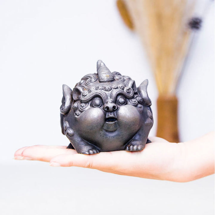 Buddha Stones Fatto a Mano Ricchezza PiXiu Polvere di Ferro Ruggine Statua in Resina Decorazione per la Casa - image 18