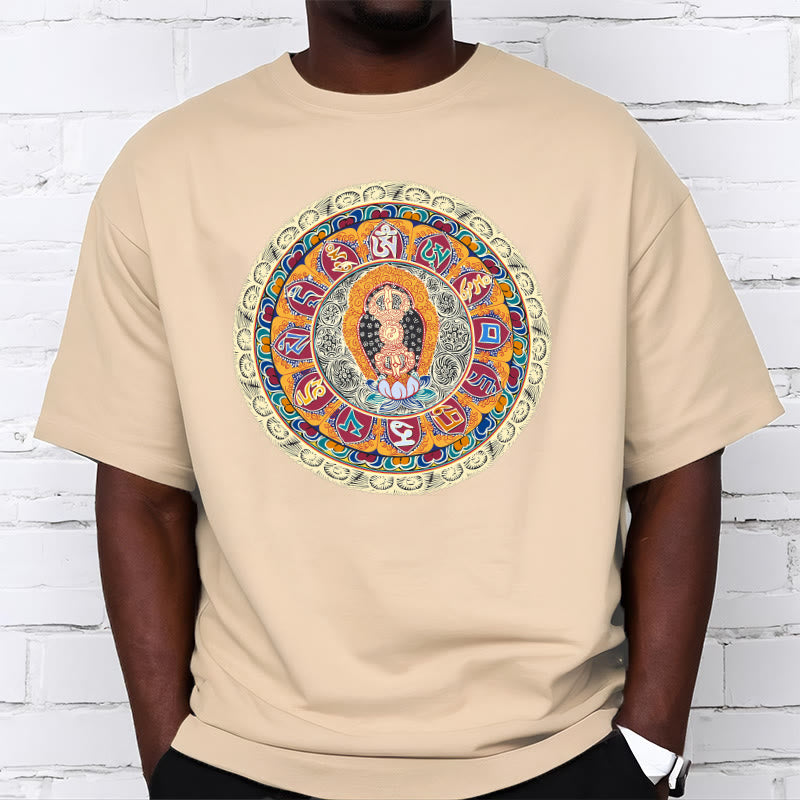Buddha Stones Maglietta in cotone con mandala Dorje Vajra Buddha - image 1